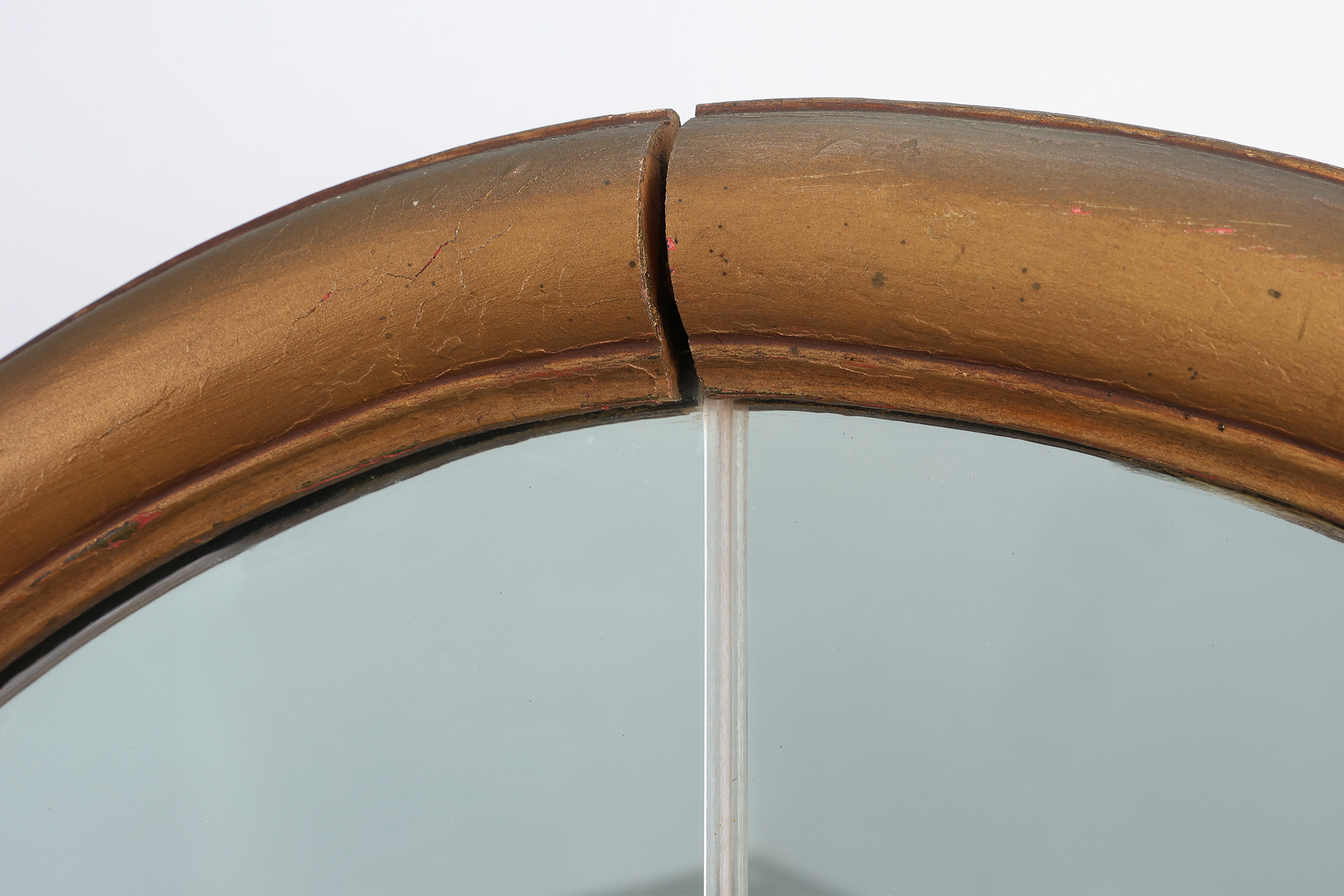 French oval gilded oak  carved art deco mirror, ca. 1925thumbnail